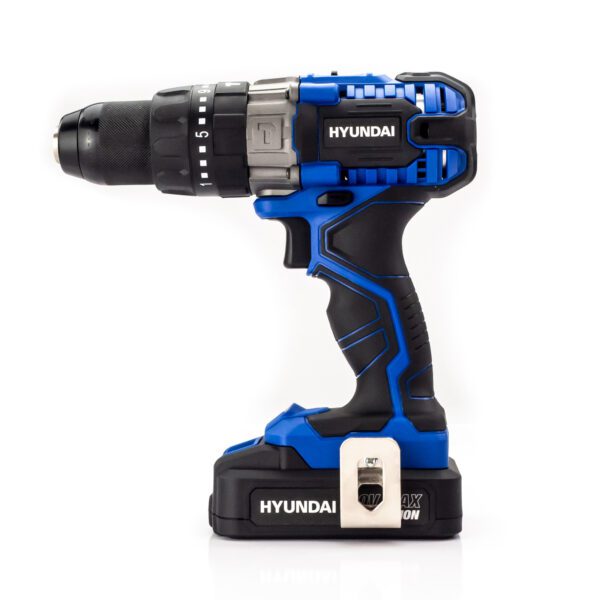 Hyundai 20V MAX Li-Ion Cordless Drill Driver with 13-Piece Drill Accessory Kit | HY2176 - Image 4