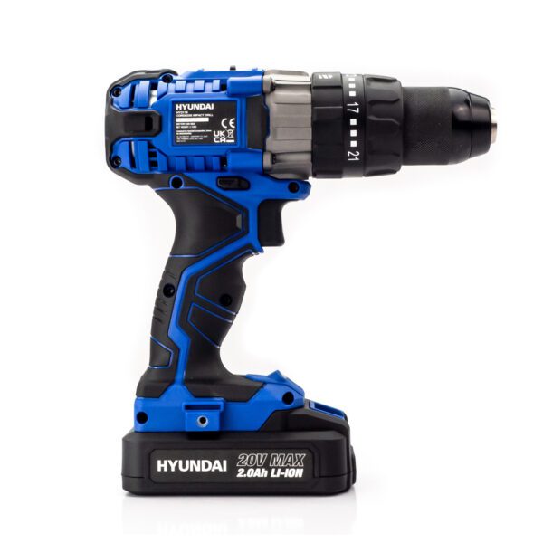 Hyundai 20V MAX Li-Ion Cordless Drill Driver with 13-Piece Drill Accessory Kit | HY2176 - Image 5