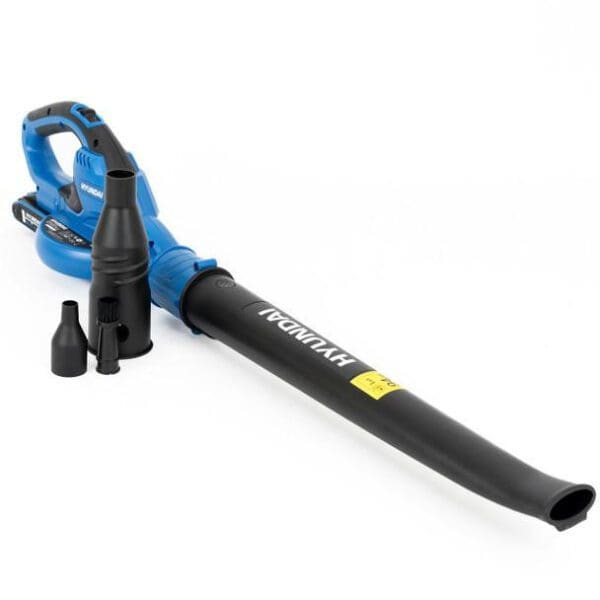 Hyundai 20V Cordless Leaf Blower, 200Km/h Air Speed, 2Ah Li-Ion Battery and Charger